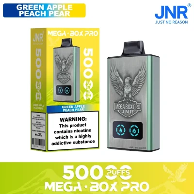 JNR Mega Box Pro 50K Green Apple Peach Pear | 50000 Puffs Disposable Vape